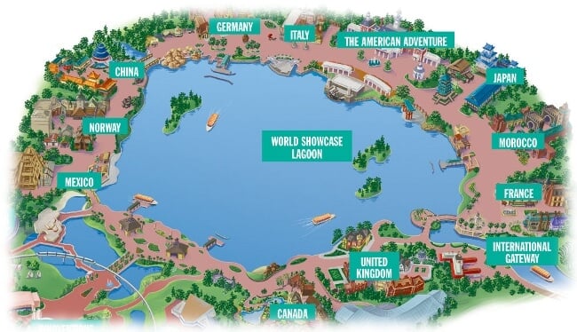 Epcot map of countries