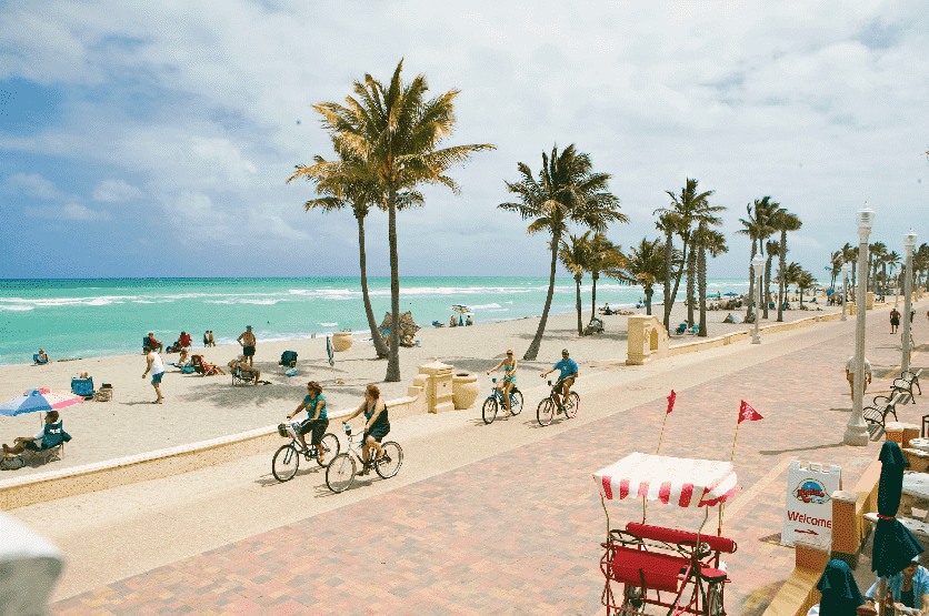 Hollywood Beach walkboard