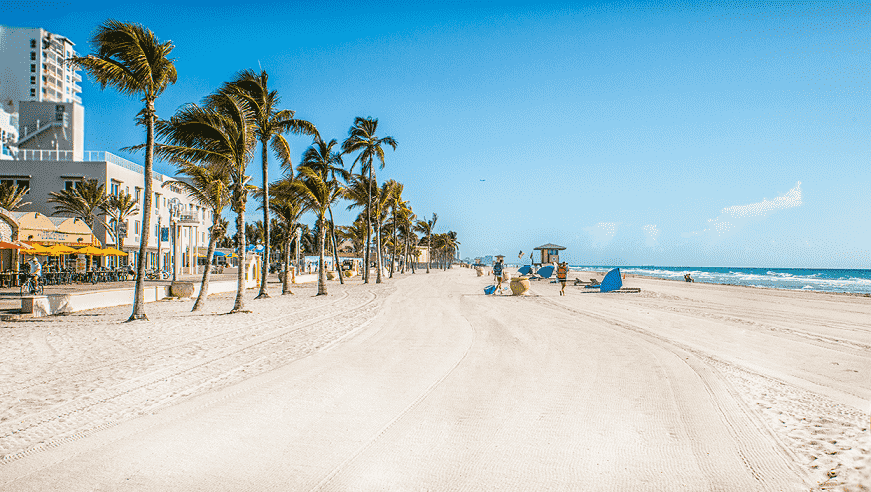 Hollywood Beach in Miami