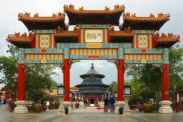 China at Epcot at Disney in Orlando