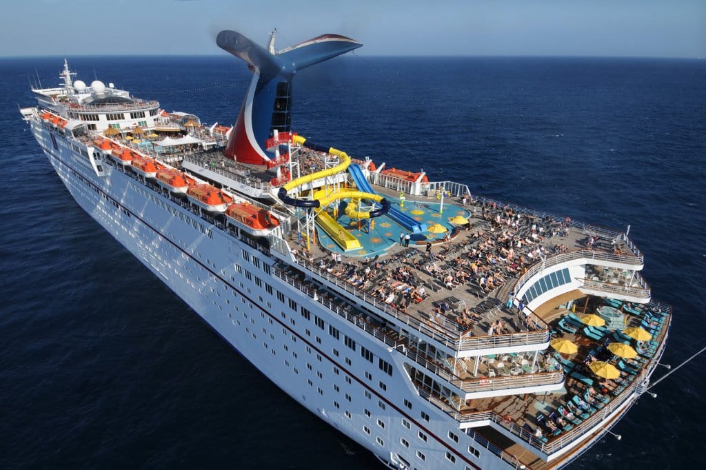 Carnival Imagination Cruise in the sea