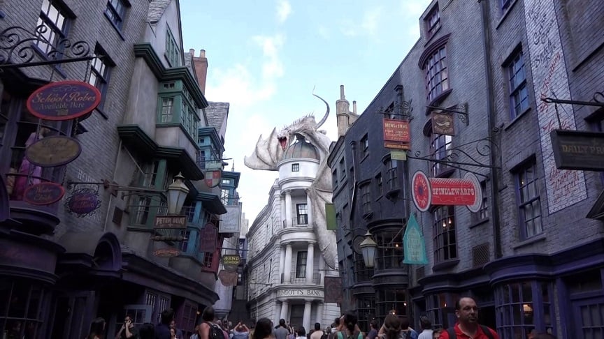 Diagonal Alley of Harry Potter at Universal Studios