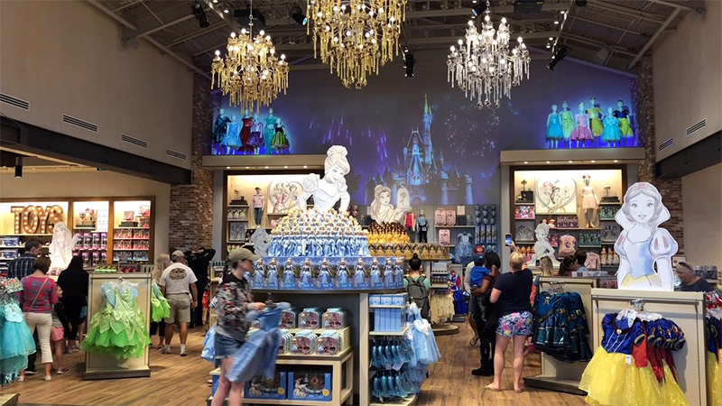 Departments inside World of Disney in Orlando