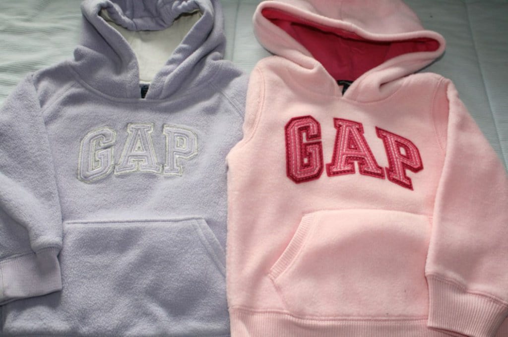 Hoodies and Sweatshirts in GAP stores in Miami and Orlando