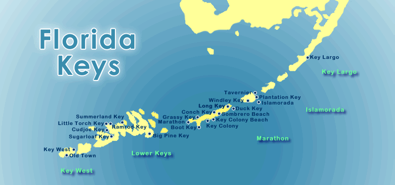 Florida Keys island map