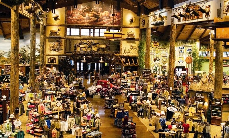 Inside Bass Pro Shops Fishing Store in Miami and Orlando