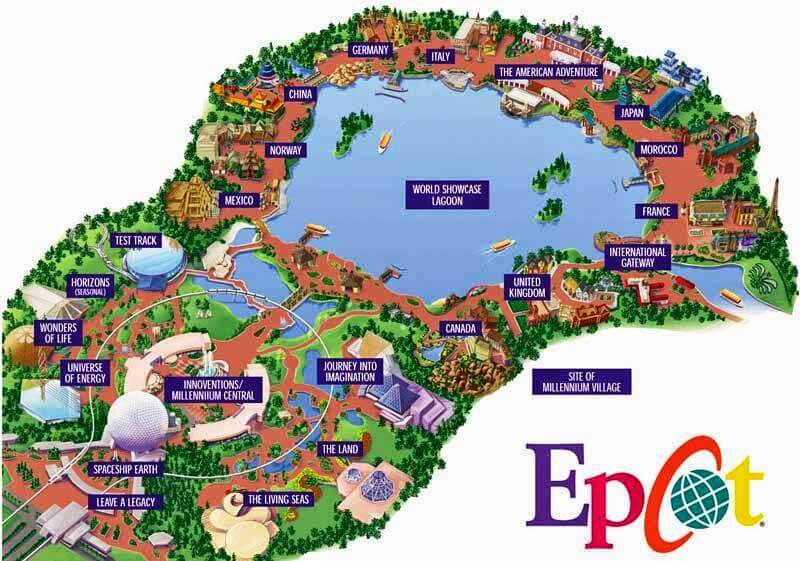 Disney's Epcot Center Map at Orlando