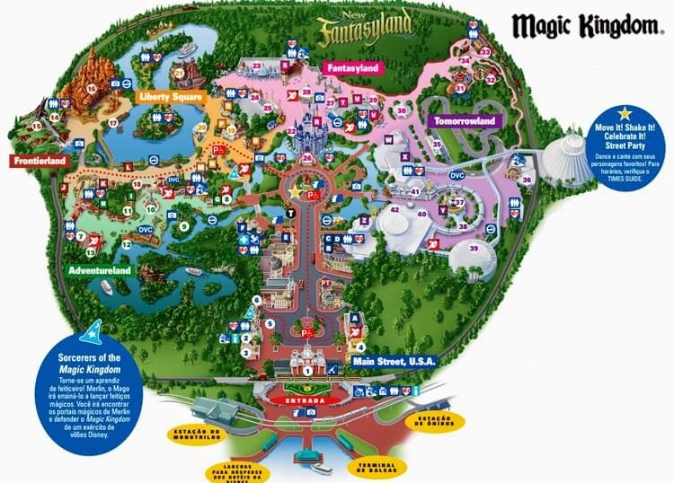 Disney’s Magic Kingdom Map at Orlando