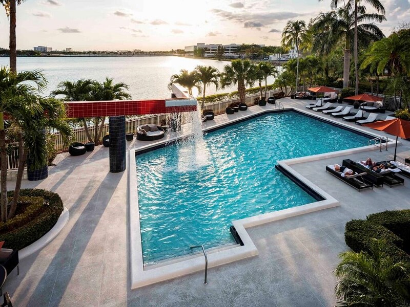 Hotel swimming pool in Miami