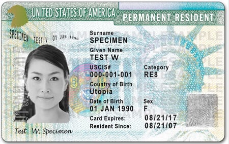 Green Card example - Legally move to Florida