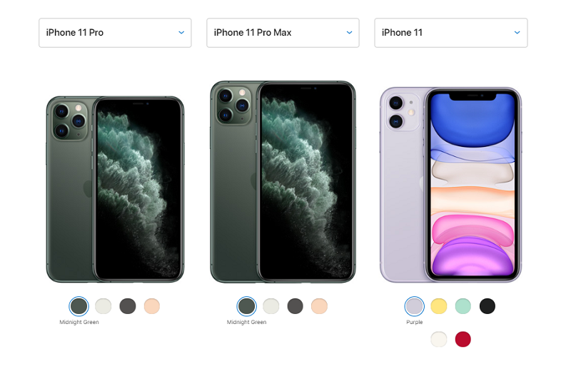 Difference between iPhone 11, 11 Pro and 11 Pro Max models